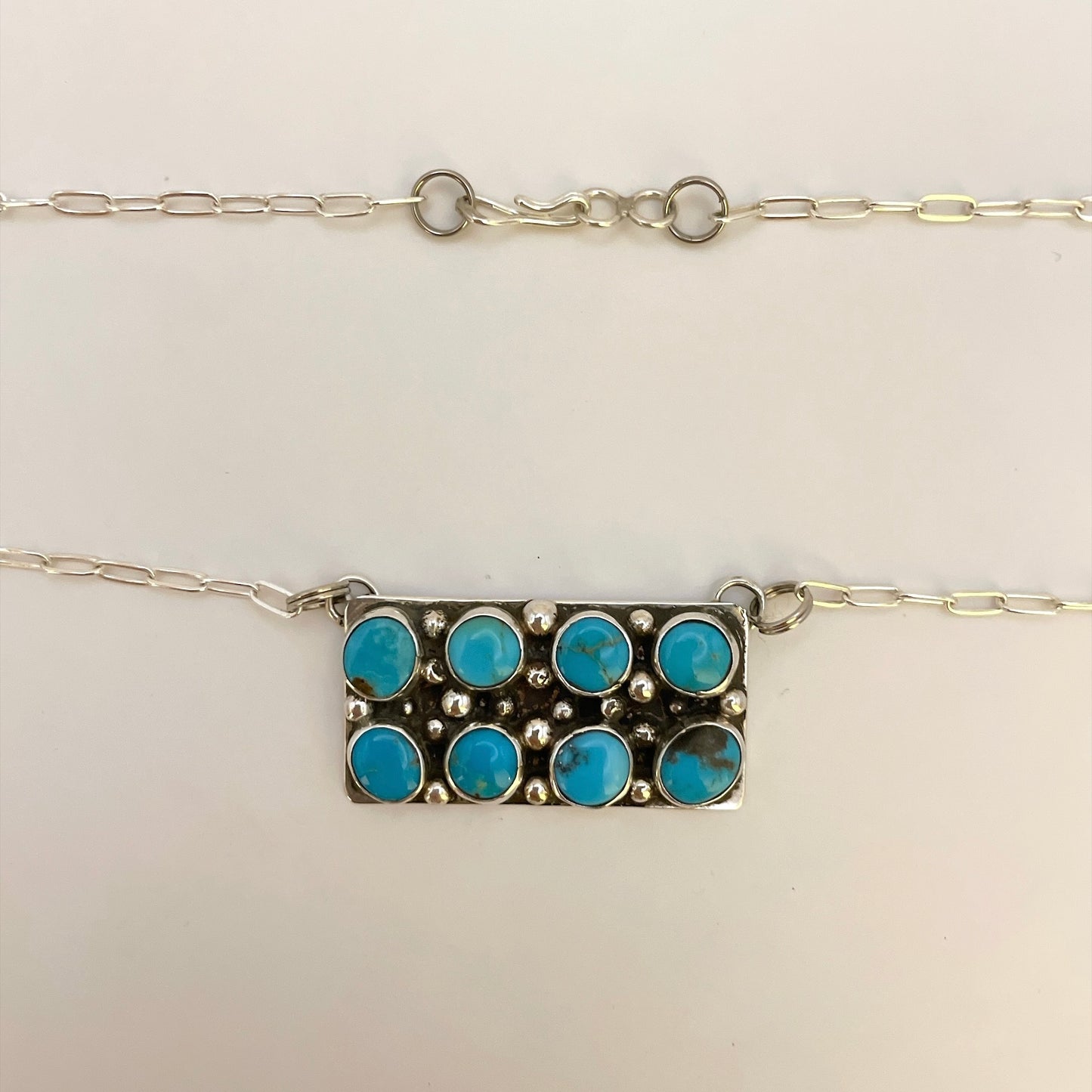 Kingman Turquoise Bar Necklace E