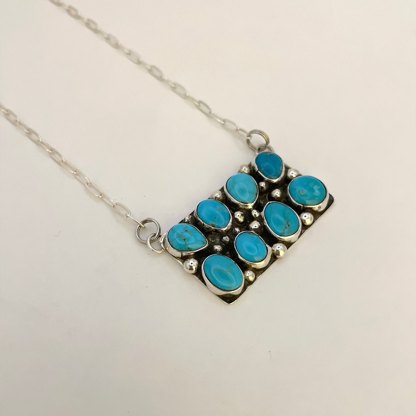 Kingman Turquoise Bar Necklace F