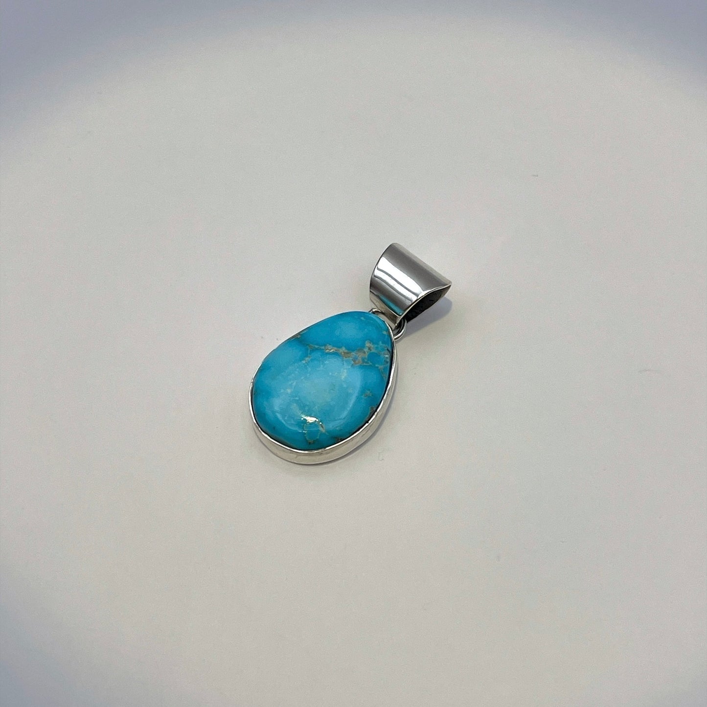 Sterling Silver Pendant with Kingman Turquoise