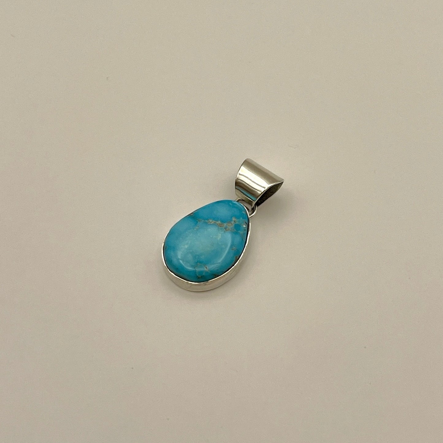 Sterling Silver Pendant with Kingman Turquoise