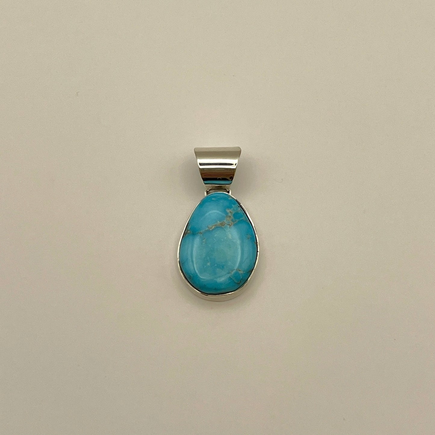 Sterling Silver Pendant with Kingman Turquoise