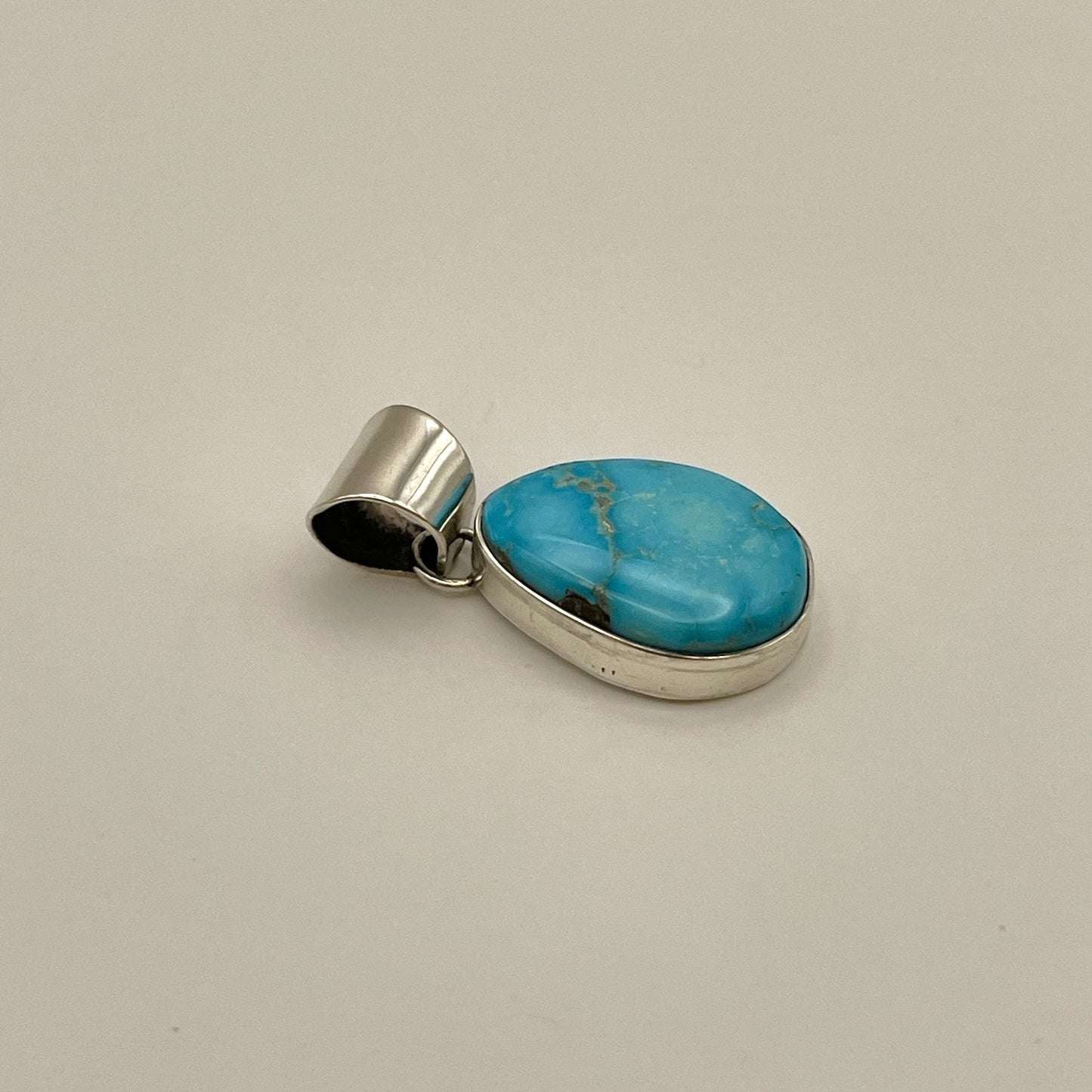 Sterling Silver Pendant with Kingman Turquoise