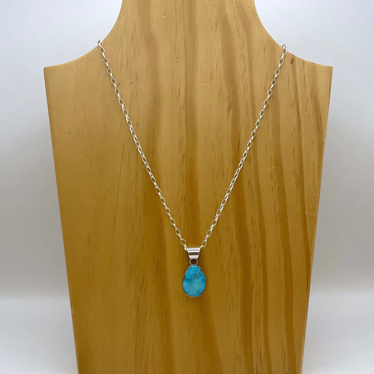 Sterling Silver Pendant with Kingman Turquoise