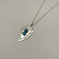 Stamped Sterling Silver Arrowhead Pendant with Sleeping Beauty Turquoise