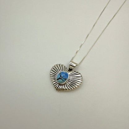 ゴールデンヒルズターコイズハートペンダントネックレス