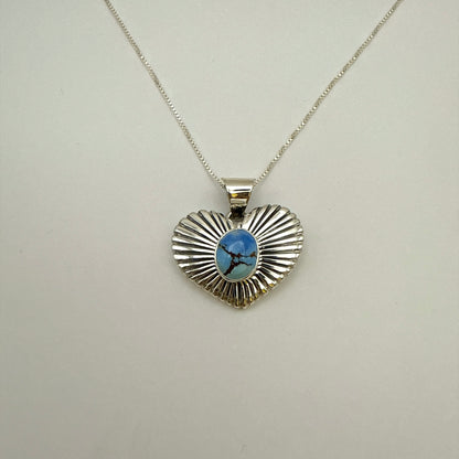 ゴールデンヒルズターコイズハートペンダントネックレス