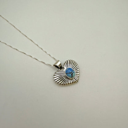 ゴールデンヒルズターコイズハートペンダントネックレス