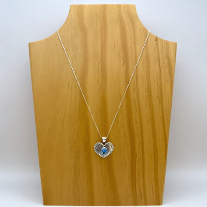 ゴールデンヒルズターコイズハートペンダントネックレス