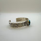 Stamped Kingman Turquoise Cuff Bracelet By Sunshine Reeves 5.5"