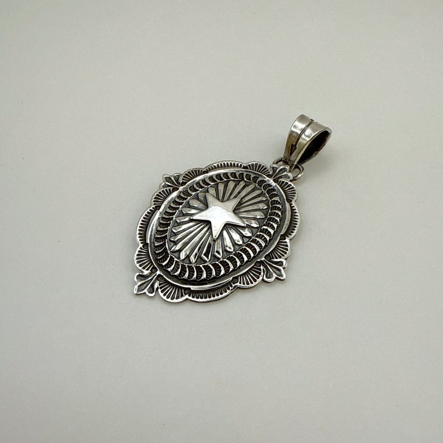 Stamped Star Concho Pendant By Sunshine Reeves