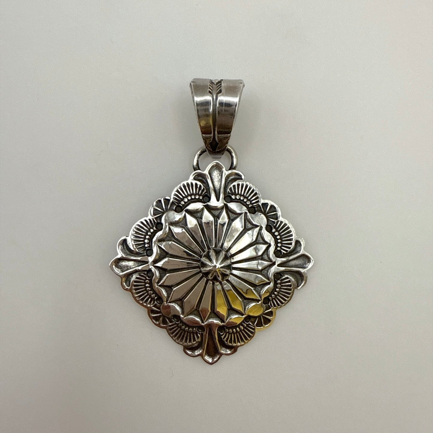 Stamped Sunburst Concho Pendant By Sunshine Reeves