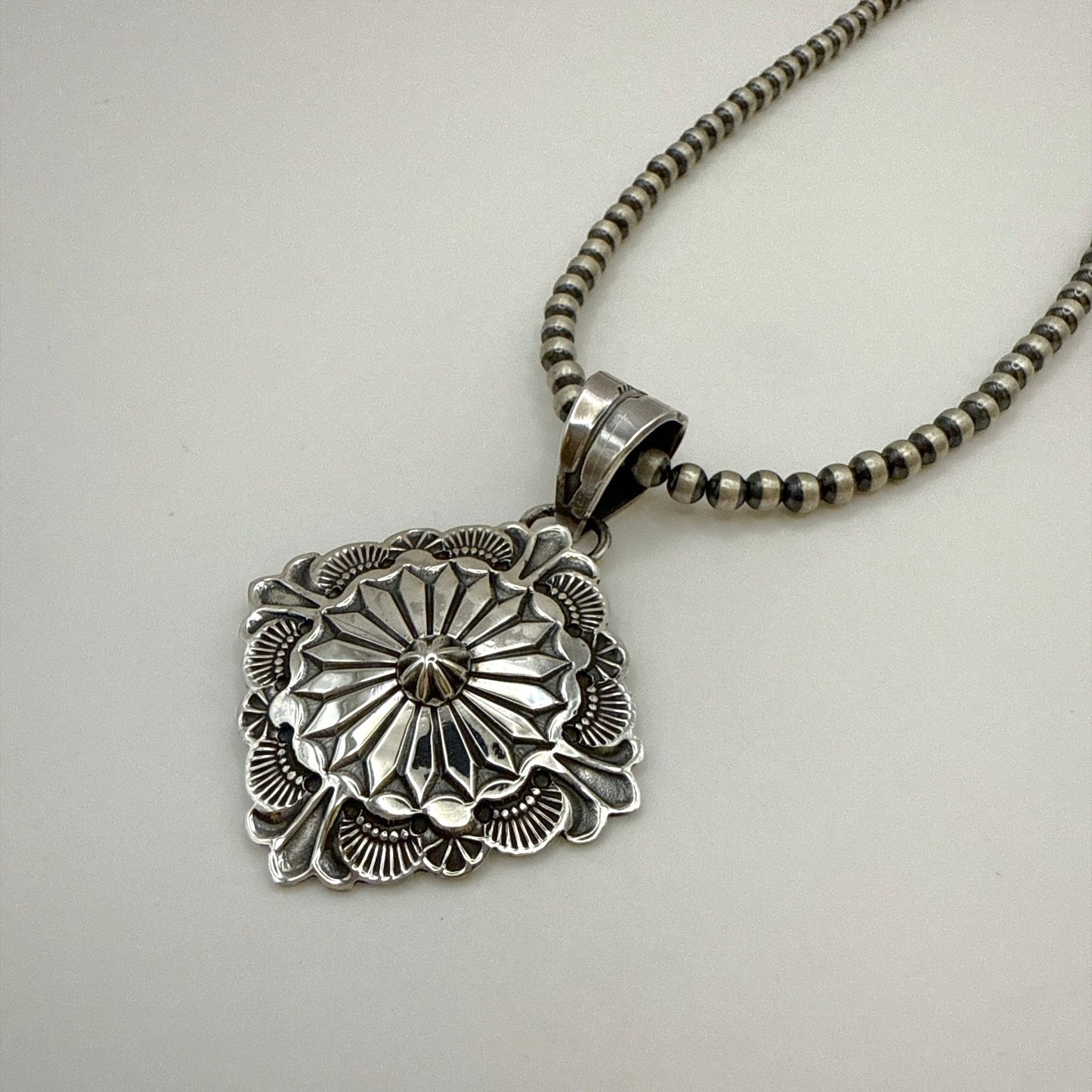 Stamped Sunburst Concho Pendant By Sunshine Reeves