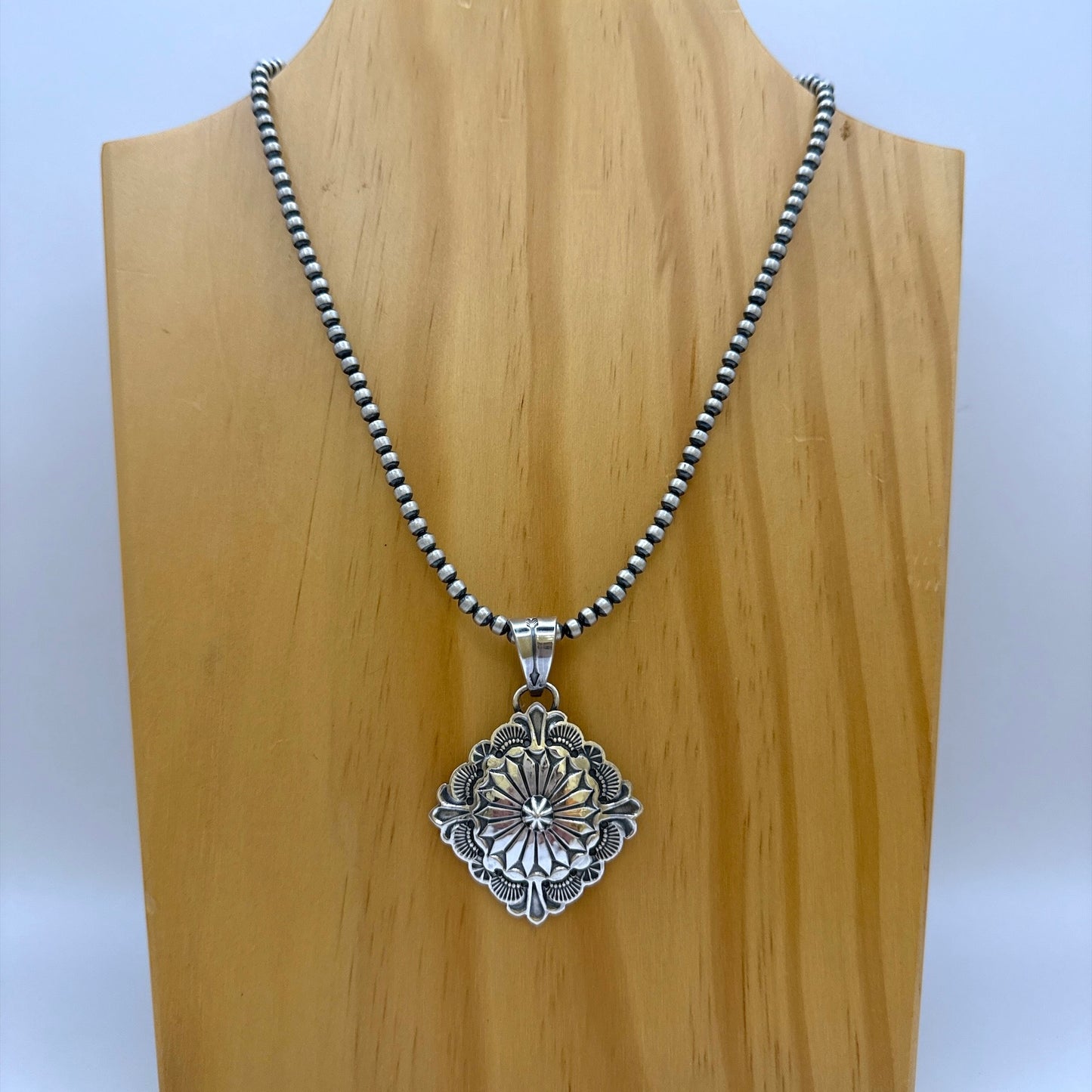 Stamped Sunburst Concho Pendant By Sunshine Reeves