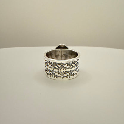 Stamped Kingman Turquoise Ring By Sunshine Reeves Size 9.5