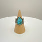 Stamped Kingman Turquoise Ring By Sunshine Reeves Size 10