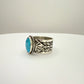 Stamped Kingman Turquoise Ring By Sunshine Reeves Size 11