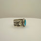 Stamped Kingman Turquoise Ring By Sunshine Reeves Size 11