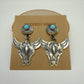 Turquoise Cow Dangle Earrings