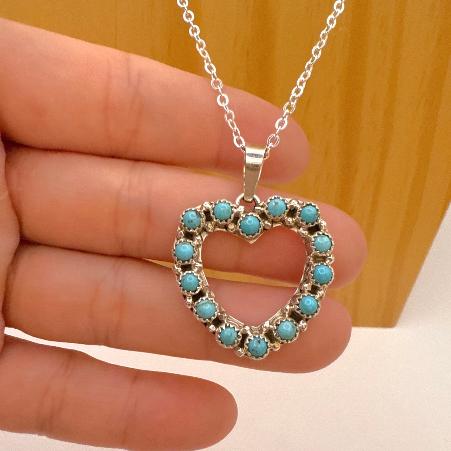 Kingman Turquoise Heart Pendant B