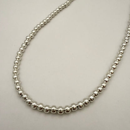 シャイニーナバホパールネックレス 4mm - 46cm