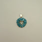 Turquoise Needlepoint Heart Pendant