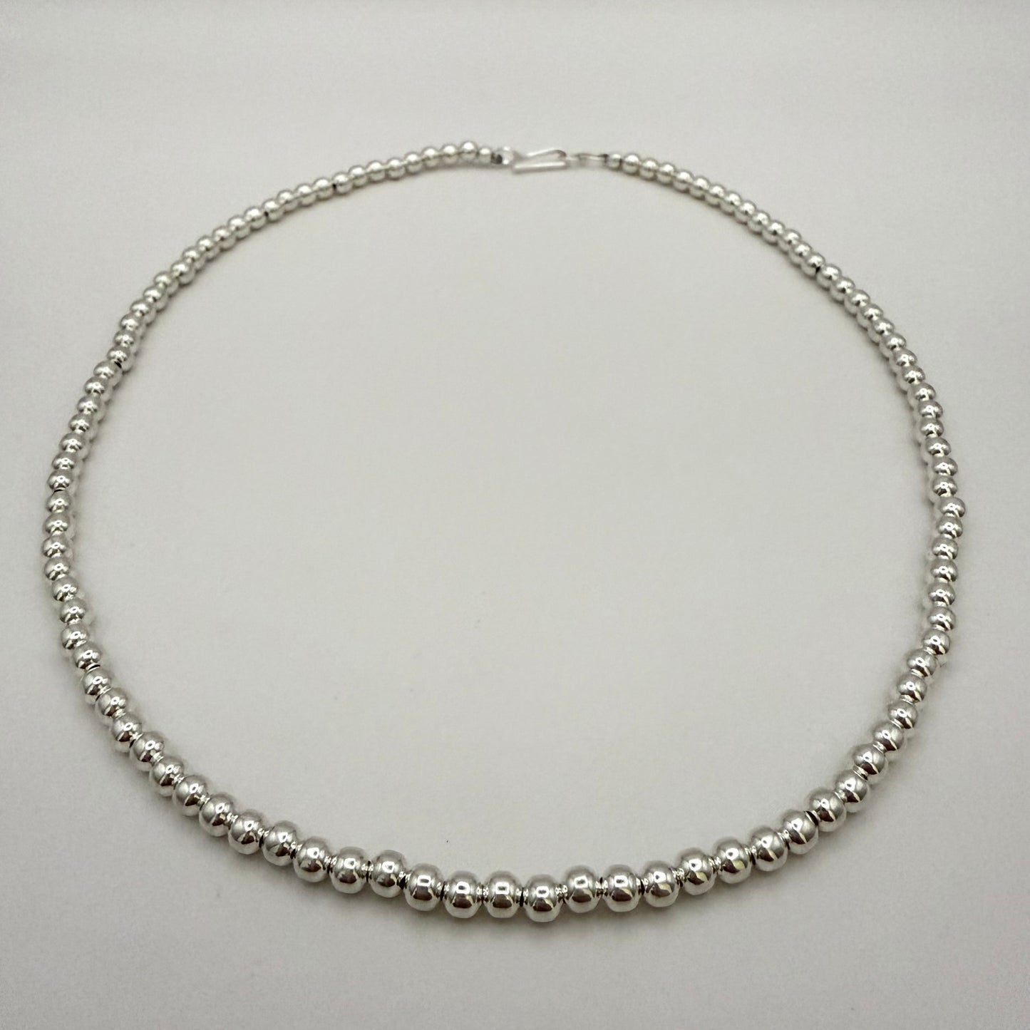 シャイニーナバホパールネックレス 4mm - 46cm