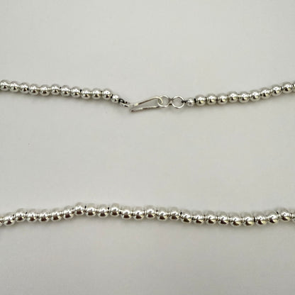 シャイニーナバホパールネックレス 4mm - 46cm