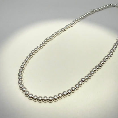 シャイニーナバホパールネックレス 4mm - 46cm