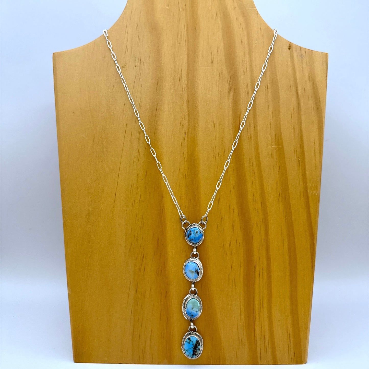 Golden Hills Turquoise Lariat Necklace