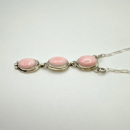 Pink Conch Shell Lariat Necklace