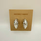 Stamped Sterling Silver Earrings 1 1/8"