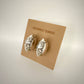 Stamped Sterling Silver Earrings 1 1/8"