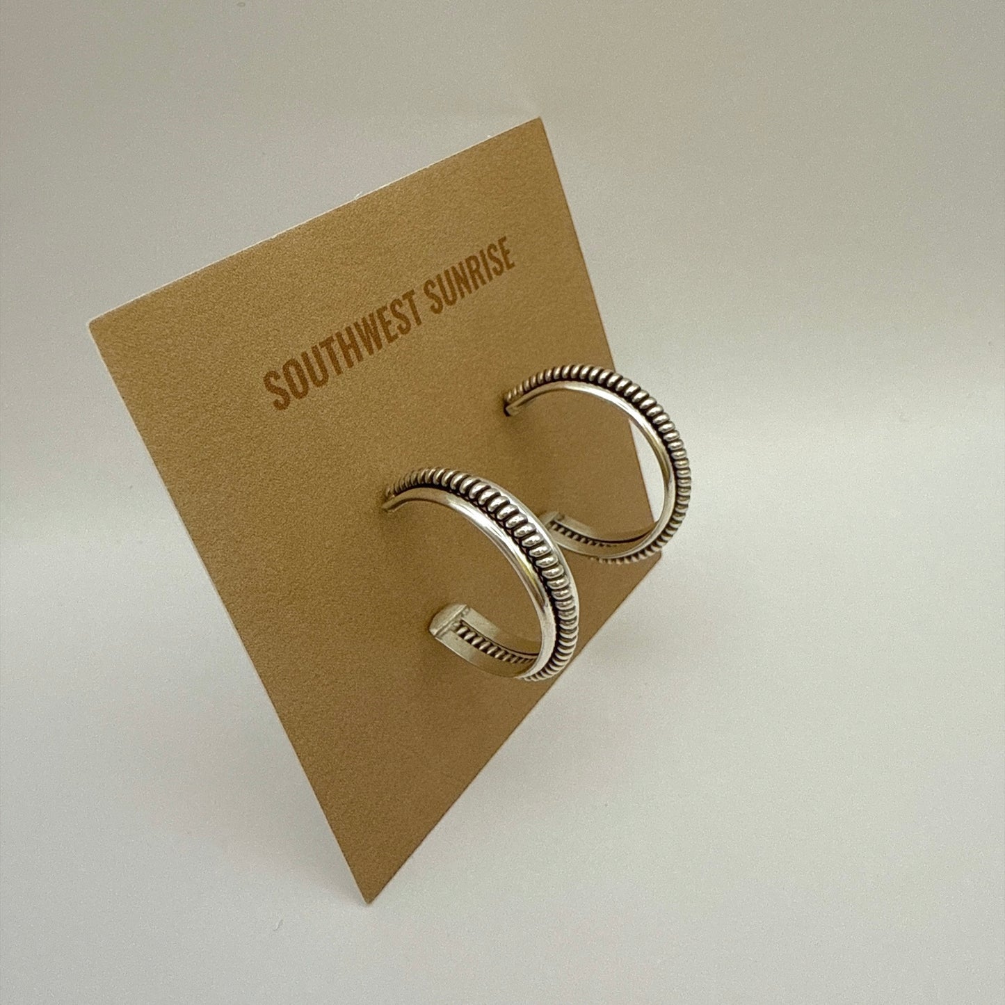 Sterling Silver Hoop Earrings 1"