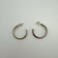 Sterling Silver Hoop Earrings 1"