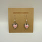 Pink Conch Shell Heart Dangle Earrings