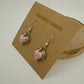 Pink Conch Shell Heart Dangle Earrings