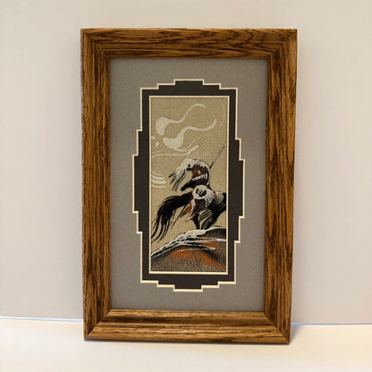 Navajo Sand Painting By Michael Watchman 9" x 6"