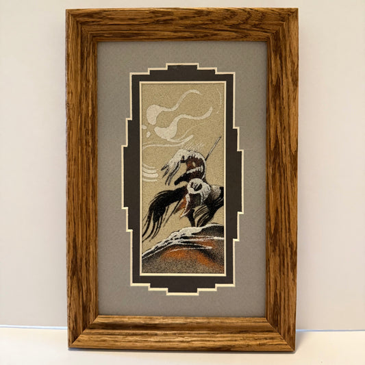 Navajo Sand Painting By Michael Watchman 9.5" x 6.5"