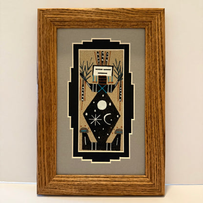 Navajo Sand Painting By Deborah Foster 9.5" x 6.5"