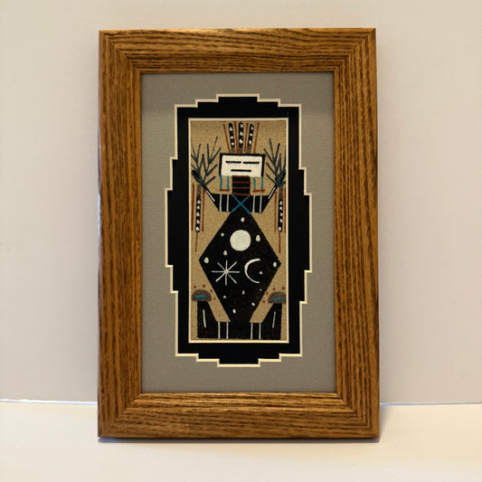 Navajo Sand Painting By Deborah Foster 9.5" x 6.5"