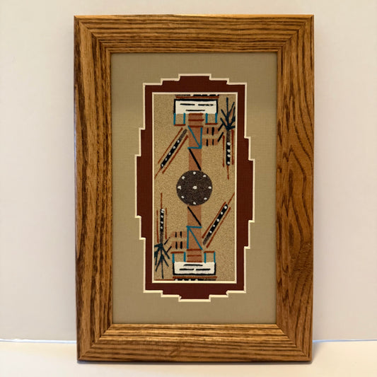 Navajo Sand Painting By Deborah Foster 9.5" x 6.5"