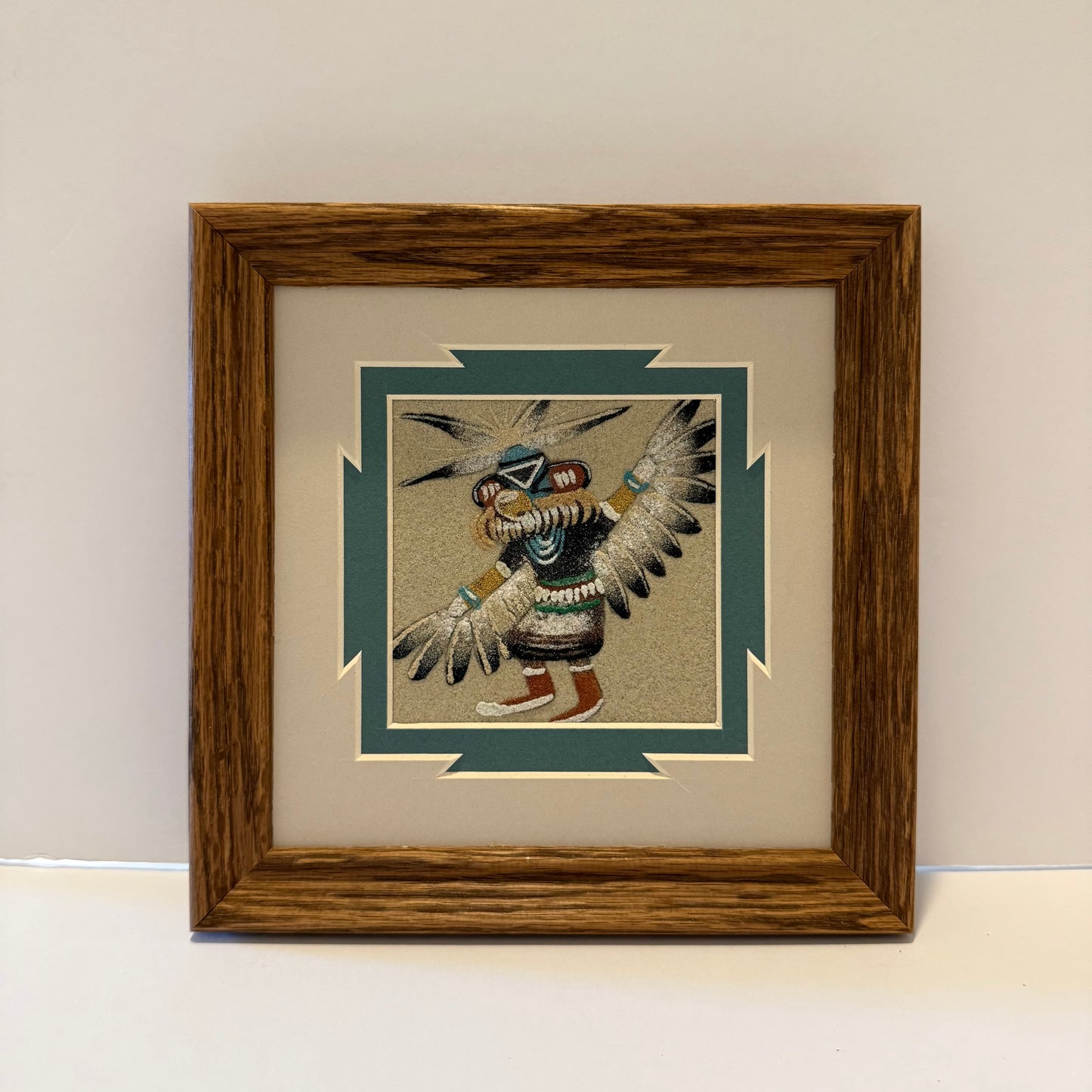 Navajo Sand Painting By Michael Watchman 7" x 7"