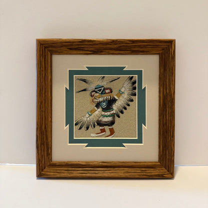 Navajo Sand Painting By Michael Watchman 7" x 7"