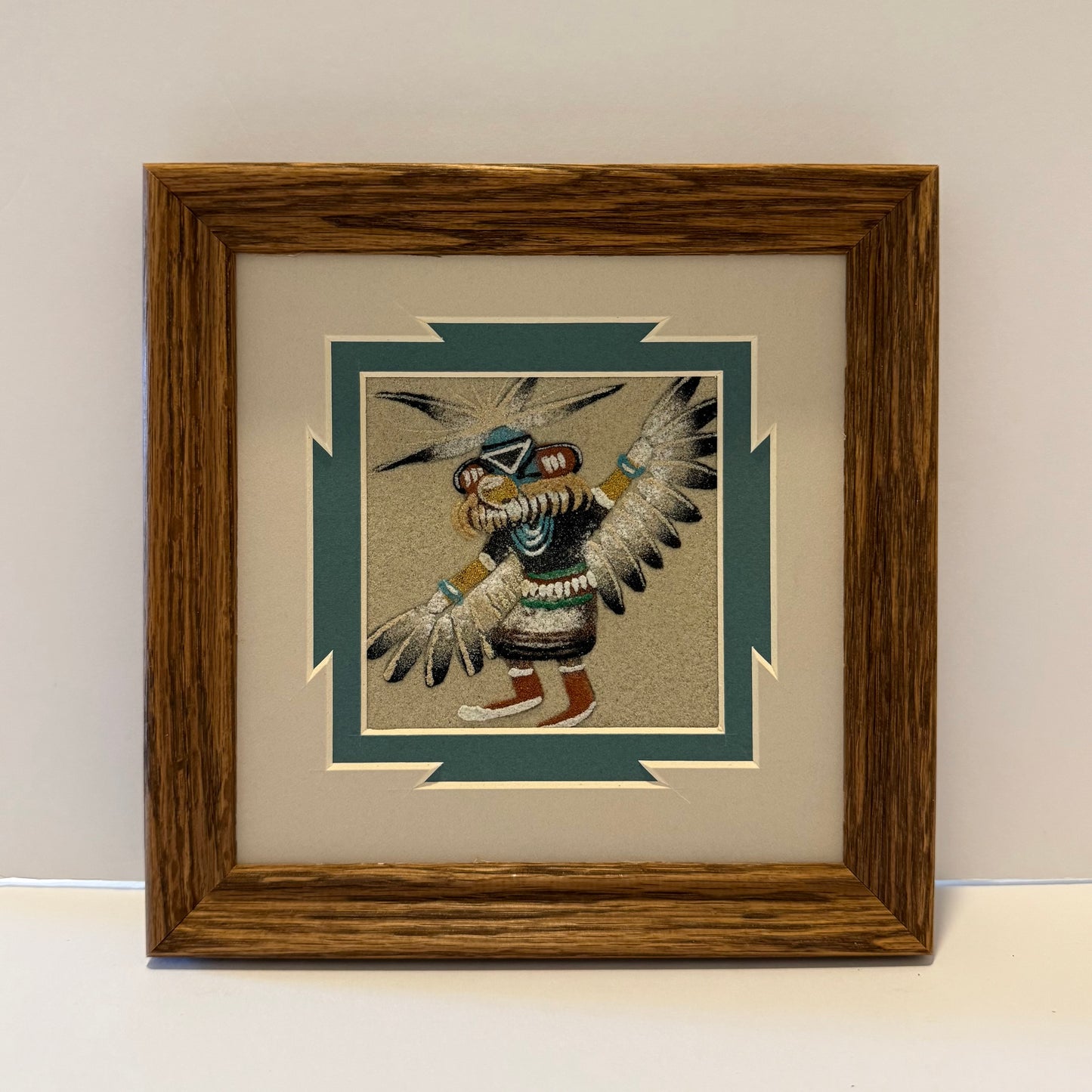 Navajo Sand Painting By Michael Watchman 7" x 7"