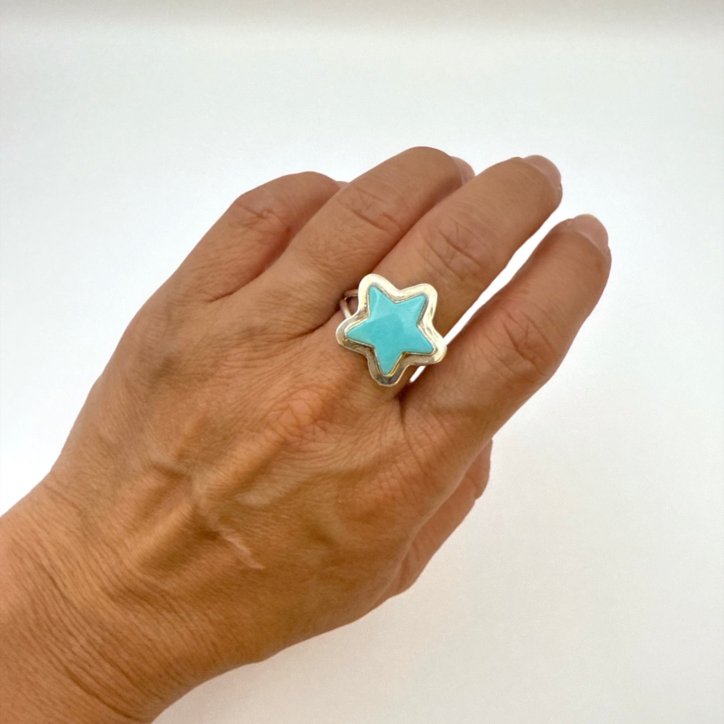 Turquoise Star Ring Size 7