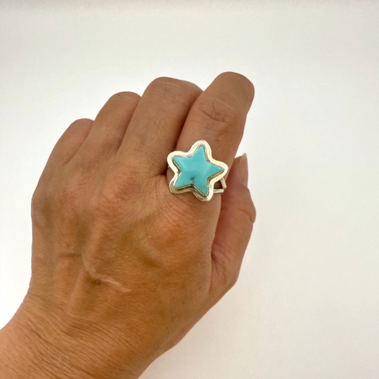 Turquoise Star Ring Size 8