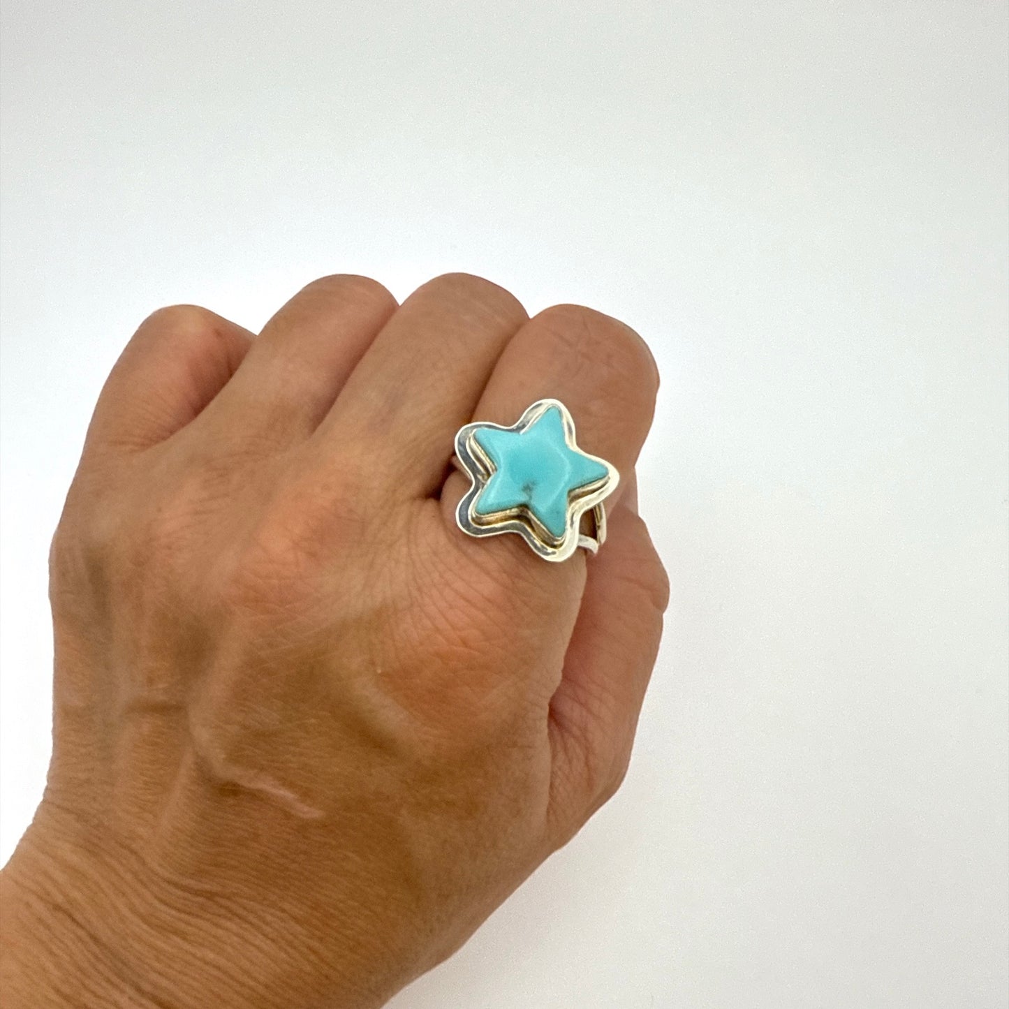 Turquoise Star Ring Size 8