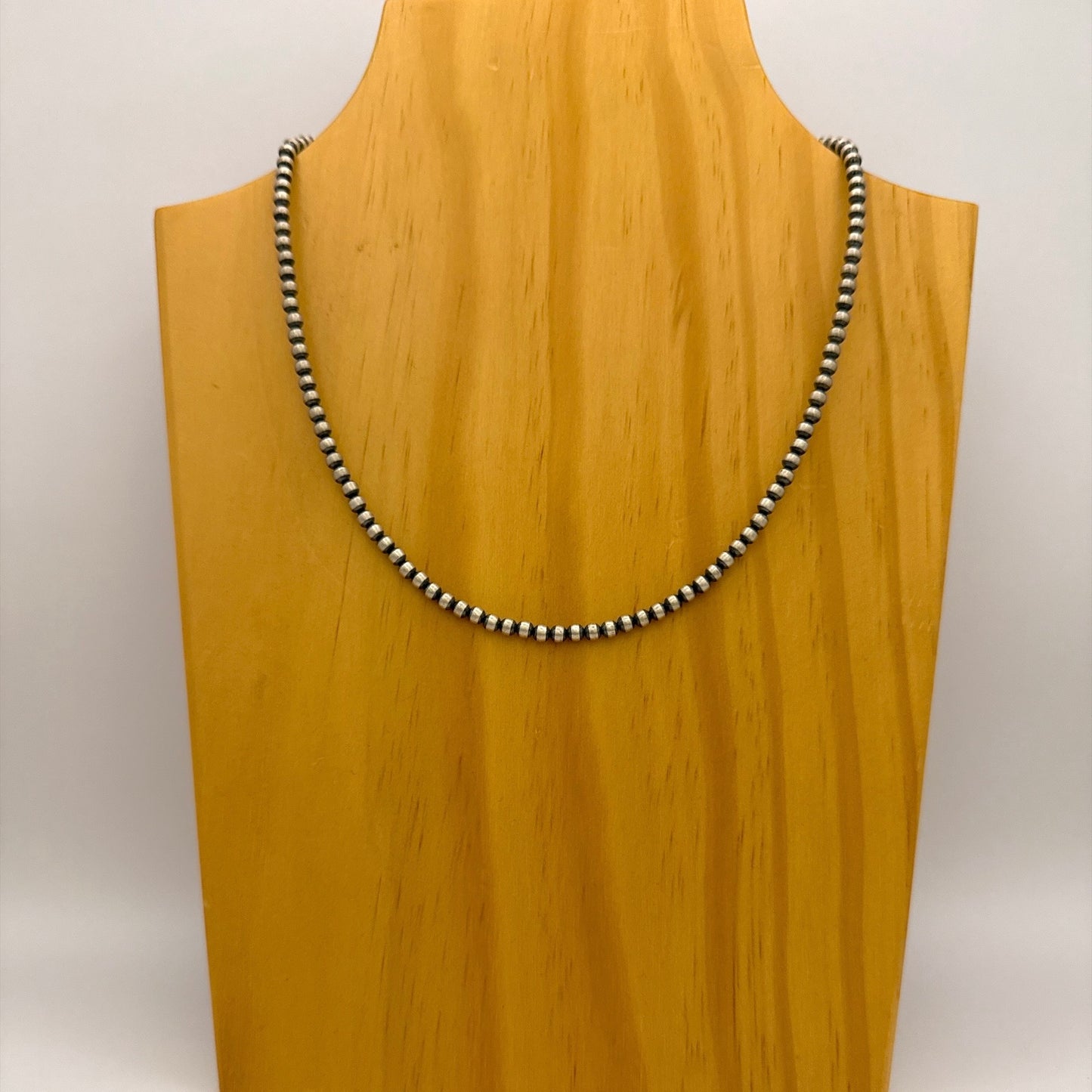 Round Navajo Pearls Necklace 4mm - 18"