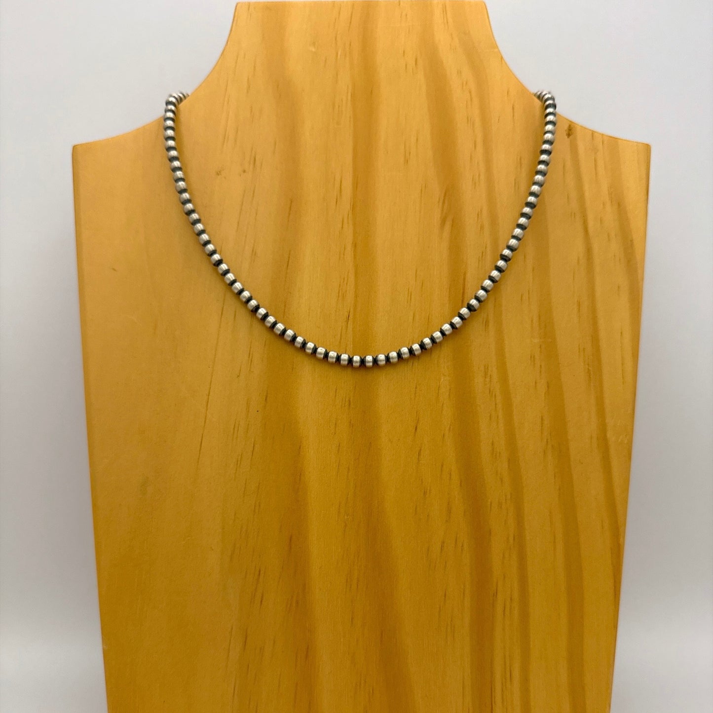 Round Navajo Pearls Necklace 4mm - 16"