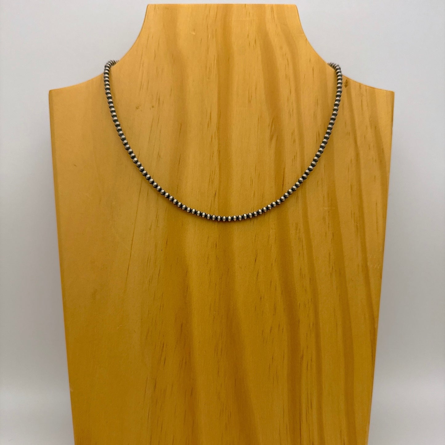 Round Navajo Pearls Necklace 3mm - 16"